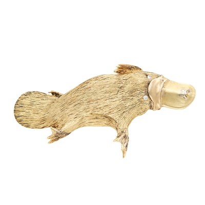 Lot 44 - Gold and Diamond Platypus Brooch
