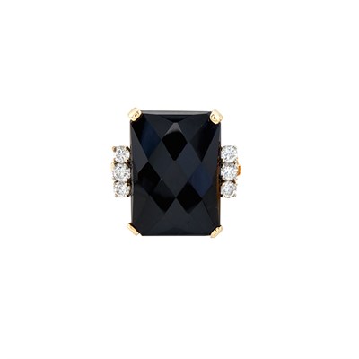 Lot 47 - Gold, Black Onyx and Diamond Ring with Interchangeable Citrine