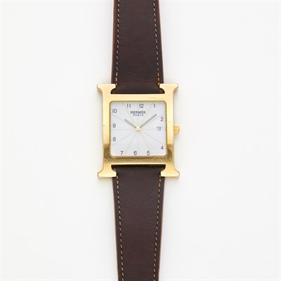 Lot 1731 - Gilt Stainless Steel 'Heure H' Wristwatch, Hermès