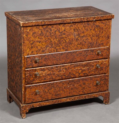 Lot 255 - Grain Painted Blanket Chest 19th Century With...