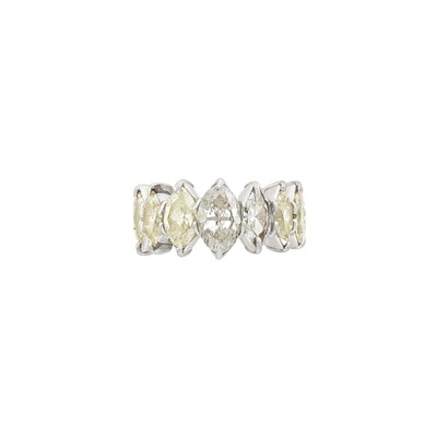 Lot 590 - Platinum and Diamond Band Ring