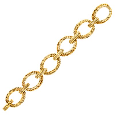 Lot 178 - Two-Color Gold Link Bracelet