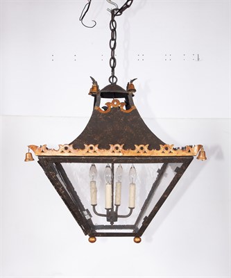 Lot 370 - John Rosselli Tôle Peinte Pagoda Lantern...