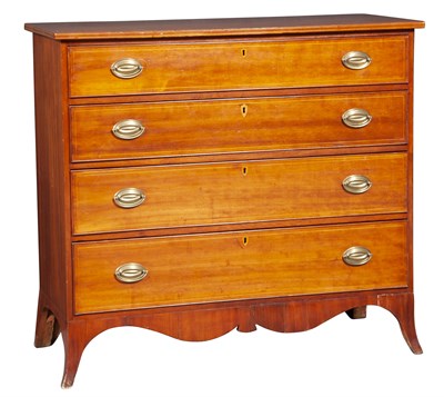 Lot 293 - Federal Inlaid Cherry Chest of Drawers Early...