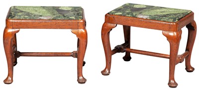 Lot 328 - Pair of George II Walnut Stools Second quarter...
