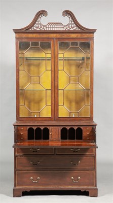 Lot 165 - George III Style Mahogany Secretaire Bookcase...