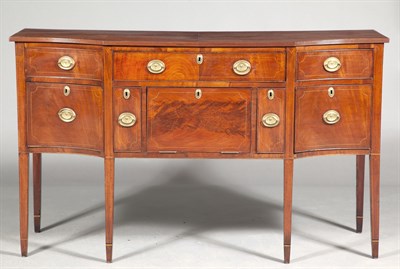 Lot 280 - Federal Inlaid Mahogany Sideboard With three...