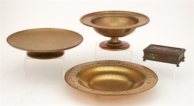 Lot 396 - Group of Three Tiffany Studios Gilt-Metal...