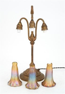Lot 387 - Tiffany Studios Gilt-Bronze and Hand-Blown...
