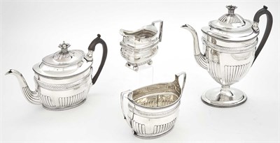 Lot 105 - An Assembled George III Sterling Silver Tea...