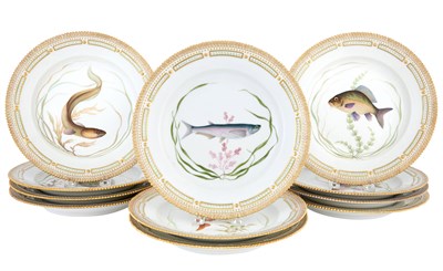 Lot 1073 - Eleven Royal Copenhagen Porcelain...