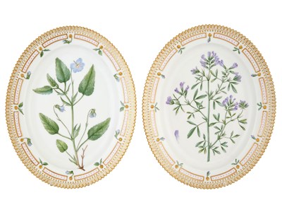 Lot 1080 - Two Royal Copenhagen Porcelain 'Flora Danica'...
