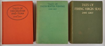Lot 61 - GREY, ZANE Group of five Zane Grey fishing...