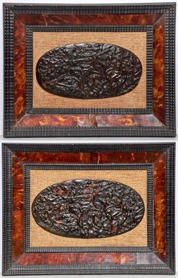 Lot 170 - Pair of Continental Tortoiseshell Plaques 18th...