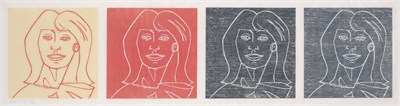 Lot 87 - Alex Katz (b. 1927) CORINNE (FOUR FACES)...