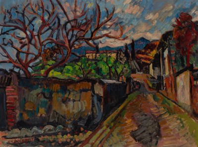 Lot 39 - Pinchus Kremegne Russian, 1890-1981 Landscape...