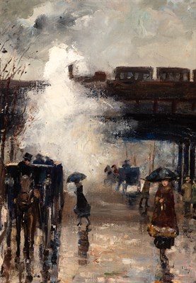 Lot 6 - Lesser Ury German, 1861-1931 Alexanderplatz,...
