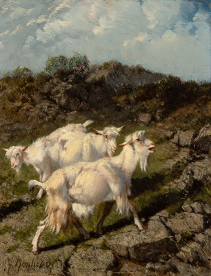 Lot 1 - Rosa Bonheur French, 1822-1899 Goats Signed...
