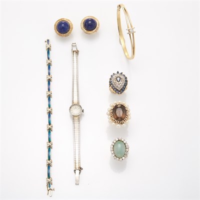 Lot 1511 - Group of Yellow and White Gold Jewelry