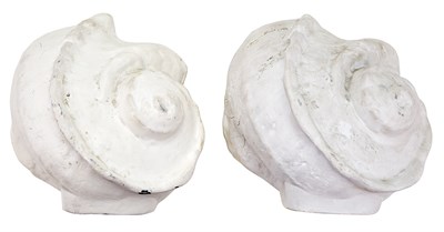 Lot 326 - Pair of Alberto Giacometti Style Plaster Shell-...