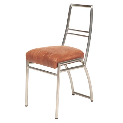 Lot 211 - Eileen Gray Leather Upholstered Nickeled...