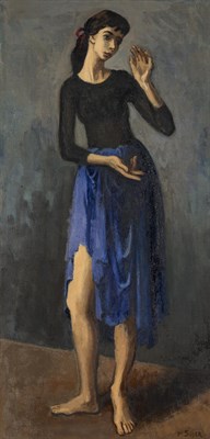 Lot 94 - Moses Soyer American, 1899-1974 Dancer in Blue...