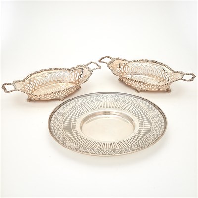 Lot 218 - Pair of Tiffany & Co. Sterling Silver Baskets...