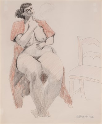 Lot 19 - Milton Avery American, 1885-1965 Nude with...