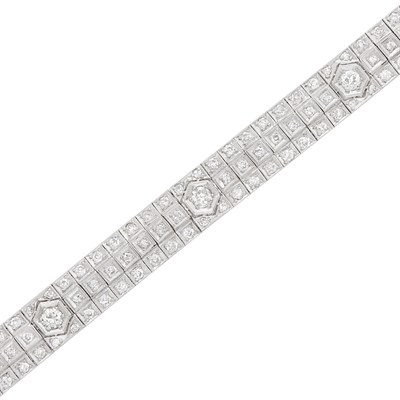 Lot 806 - Platinum and Diamond Bracelet
