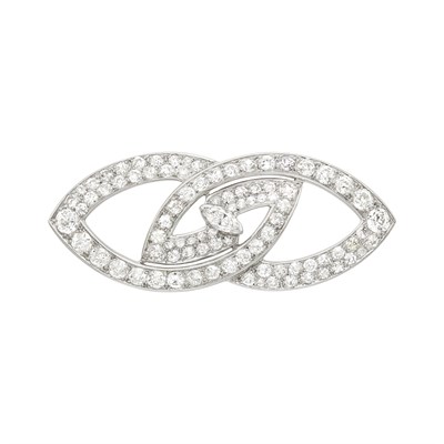 Lot 795 - Platinum and Diamond Brooch