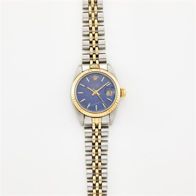 Lot 1093 - Rolex Stainless Steel and Gold 'Oyster Perpetual Date' Wristwatch
