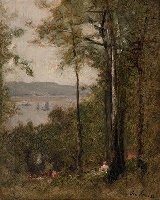 Lot 34 - George Inness American, 1825-1894 View on the...