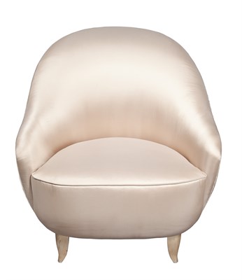 Lot 367 - Pair of French Satin-Upholstered and...