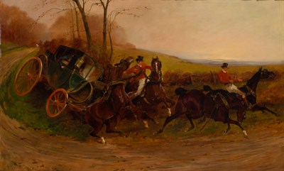 Lot 9 - George Wright British, 1860-1942 A Coaching...