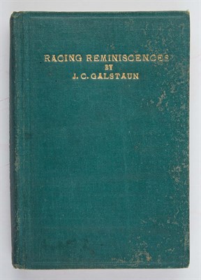 Lot 109 - GALSTAUN, J. C. Racing Reminiscences. Calcutta:...