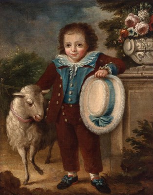 Lot 44 - European School 19th Century Boy with a Lamb...