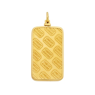 Lot 1345 - Gold Credit Suisse Pendant