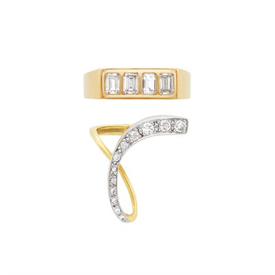 Lot 1441 - Two Gold and Diamond Rings
