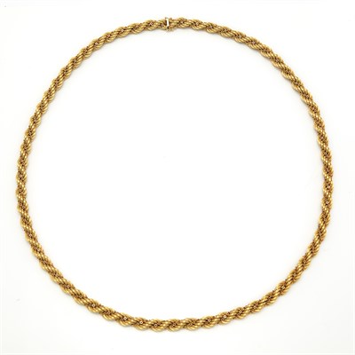 Lot 1107 - Gold Rope Chain Necklace