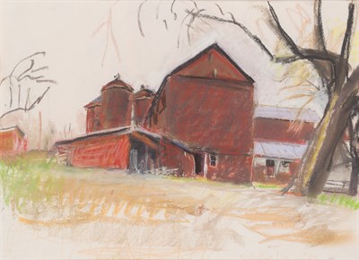 Lot 54 - Wolf Kahn German/American, 1927-2020 Barn with...