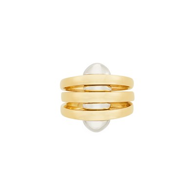 Lot 90 - Two-Color Gold Triple Band Ring, Bulgari