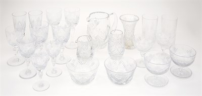 Lot 346 - Thomas Webb Wellington Pattern Cut Glass Table...
