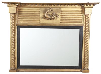 Lot 198 - Regency Giltwood Overmantel Mirror Height 34...