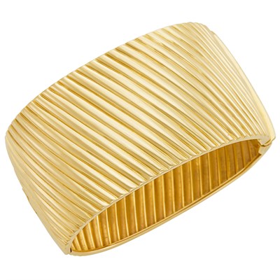 Lot 62 - Gold Cuff Bangle Bracelet
