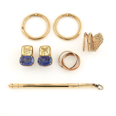 Lot 1467 - Group of Gold and Low Karat Gold Jewelry