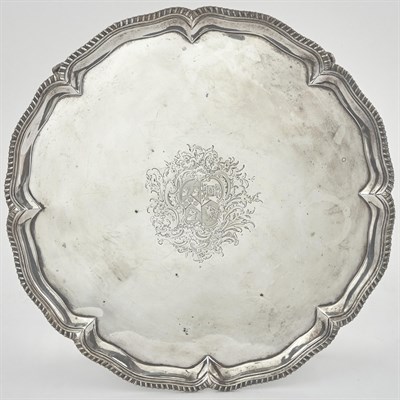 Lot 1009 - George III Sterling Silver Salver Elizabeth...