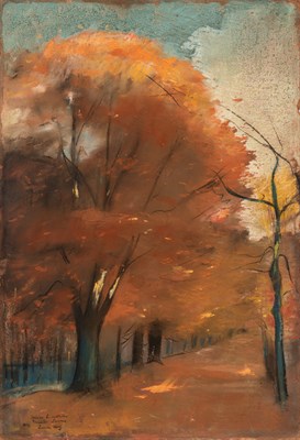 Lot 3 - Lesser Ury German, 1861-1931 Allee im Berliner...
