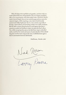 Lot 102 - [RIVERS, LARRY] ROREM, NED. Paul's Blues....