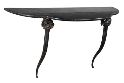 Lot 225 - Edgar Brandt Art Deco Wrought Iron and Marble...