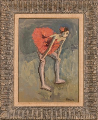 Lot 81 - Moses Soyer American, 1899-1974 Dancer Signed...